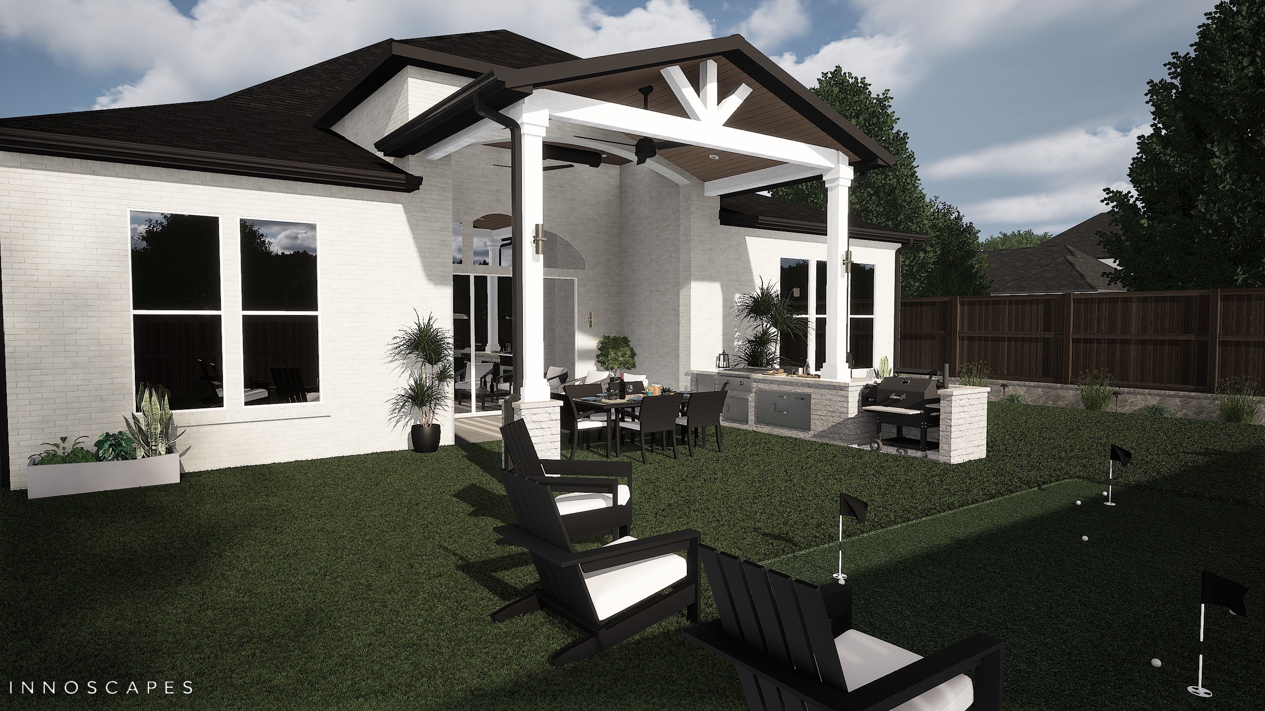Gable Patio & Putting Green