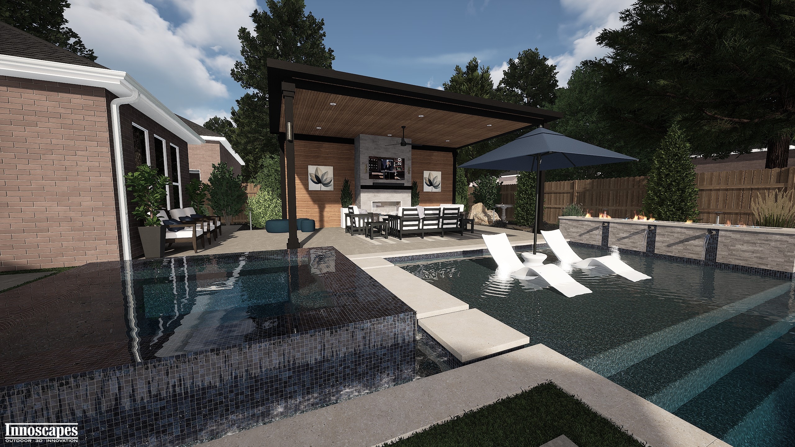 Structure By The Pool — Day View